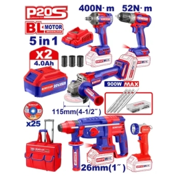 5 Pcs Cordless industrial combo kit ECKL2058