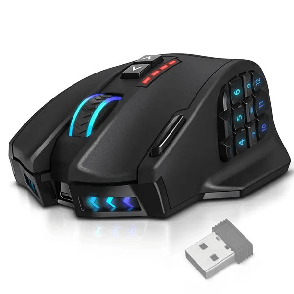 UtechSmart Venus Pro RGB Wireless MMO Gaming Mouse