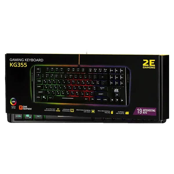 2E KG355 Gaming Keyboard LED Black 2E-KG355UBK