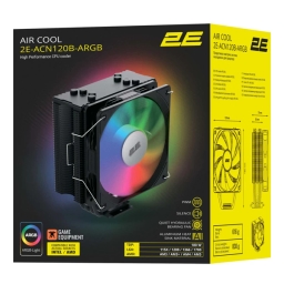 2E Gaming Air Cool ACN120W-ARGB Black CPU Cooler