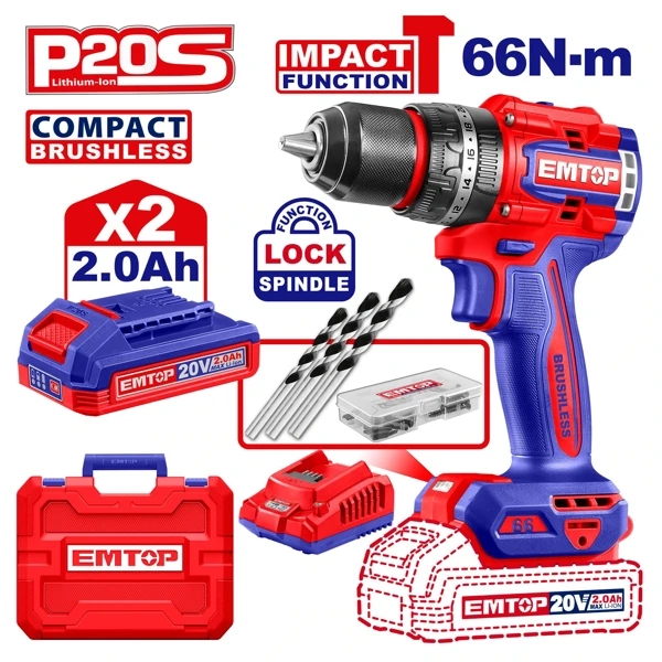Compact Brushless Cordless Impact Drill ECIDL20668