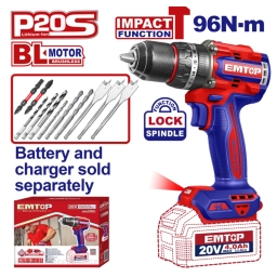 Cordless Impact Drill Driver 96 Nm Metal Chuck ECIDL209681