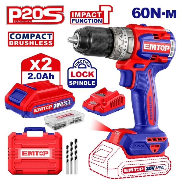 Compact Brushless Cordless Impact Drill ECIDL20602