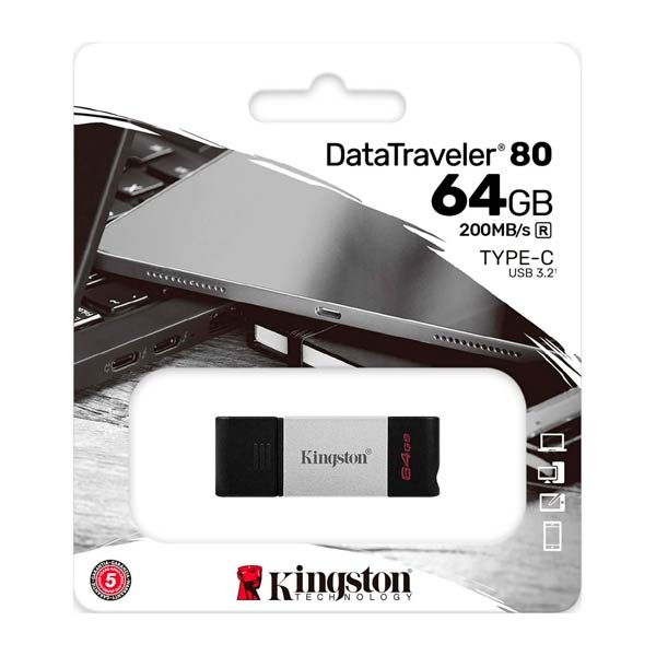 Kingston DataTraveler 80 64GB USB-C Flash Drive DT80/64GB