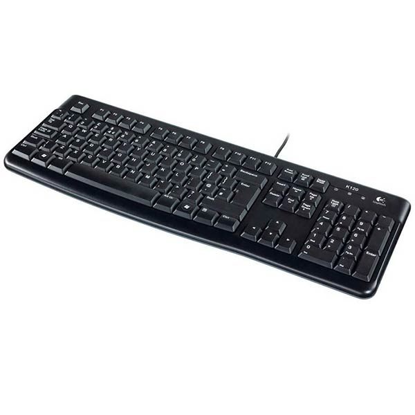 Logitech Corded Keyboard K120 Russian layout Black 920-002506