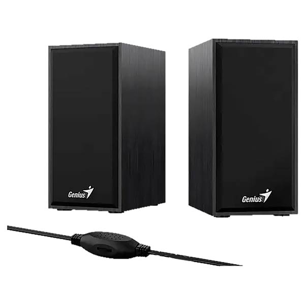 Genius SP-HF180 USB Wooden Black Stereo Speakers