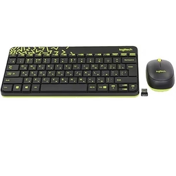 Logitech Wireless Combo MK240 Ru Black Charetreuse 920-008213