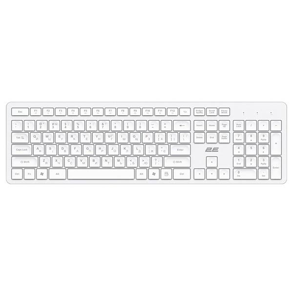 2E Keyboard Membrane KS260 WL EN/UK White 2E-KS260WWH