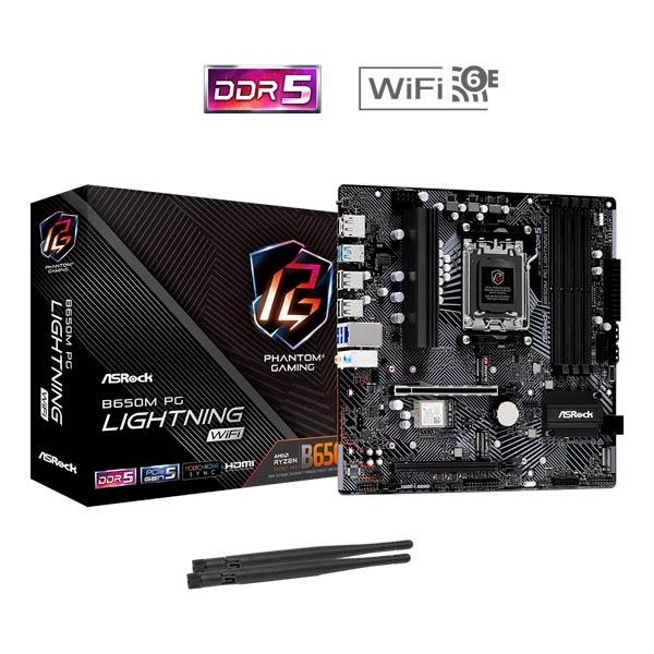 ASRock B650M PG Lightning WiFi 6E Motherboard 