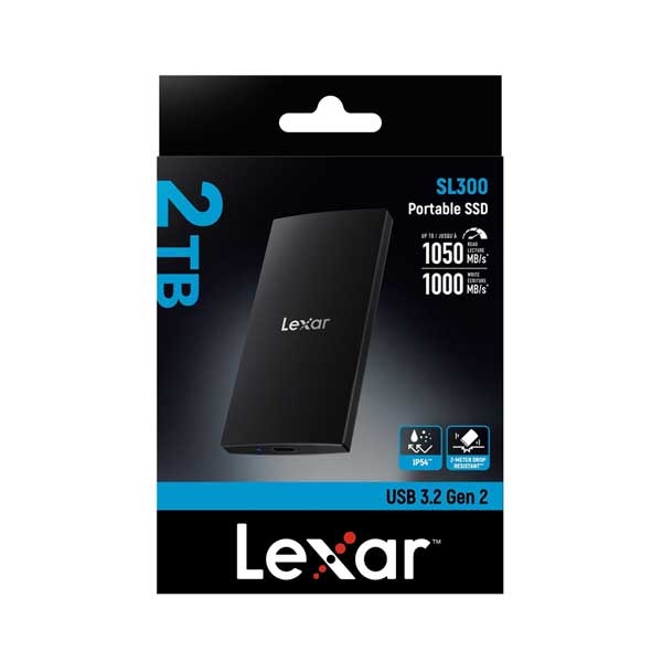 Lexar 2TB SL300 USB 3.2 Gen 2 Portable SSD