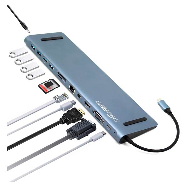 USB C Hub, USB C Adapter 12 in 1