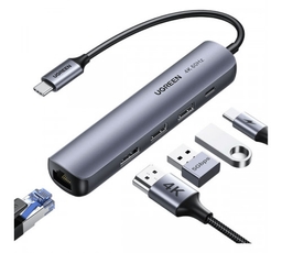 USB hub Ugreen CM418-10919 Grey