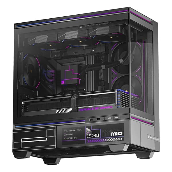 THERMALRIGHT TL-M10 Vision FAN4-M Black Gaming Case məhsul şəkli
