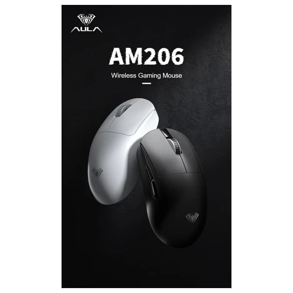 AULA AM206 White Wireless Игровая Мышь məhsul şəkli