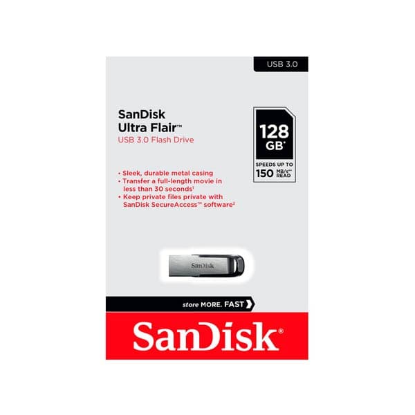 SanDisk Ultra Flair USB 3.0 128GB Flash Drive