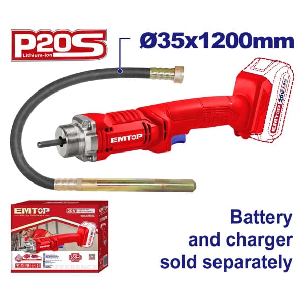 Cordless concrete vibrator ECVL202301