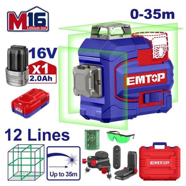 Cordless 3D laser level ESLE12301