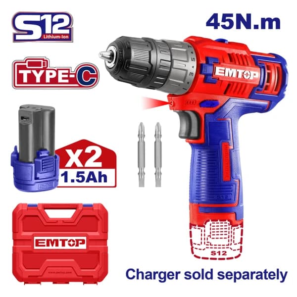 Cordless drill ECDL12620