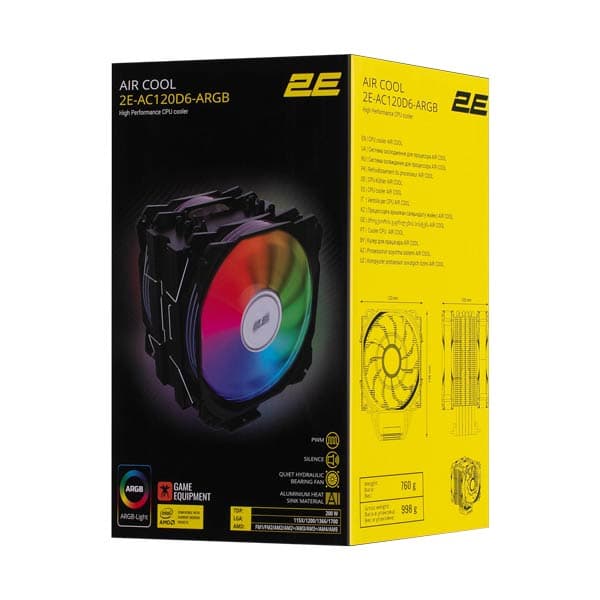 2E Gaming Air Cool ACF1206-ARGB 2E-AC120D6-ARGB