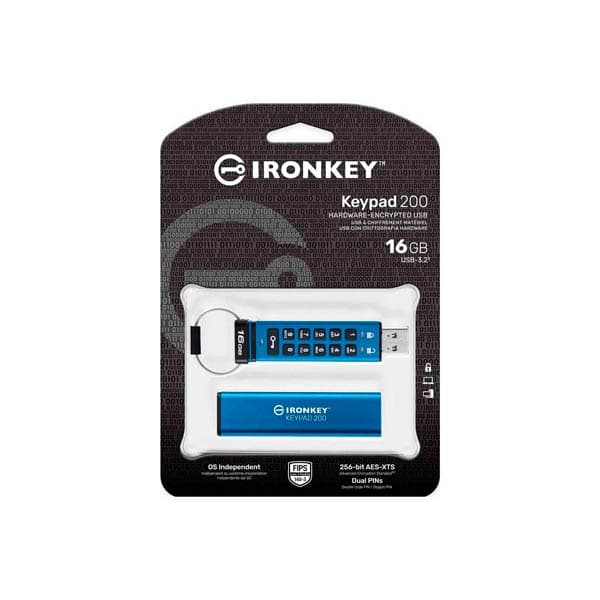 Kingston IronKey Keypad 200 16GB Encryption 256 bit