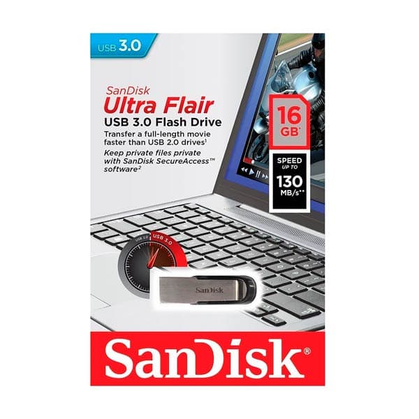 SanDisk Ultra Flair USB 3.0 16GB Flash Drive