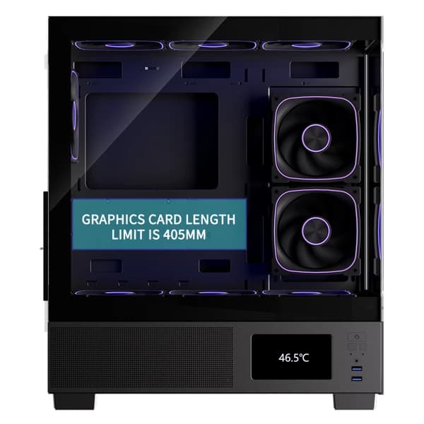 FPMAX Diamond E1 Nova Black PC Case məhsul şəkli