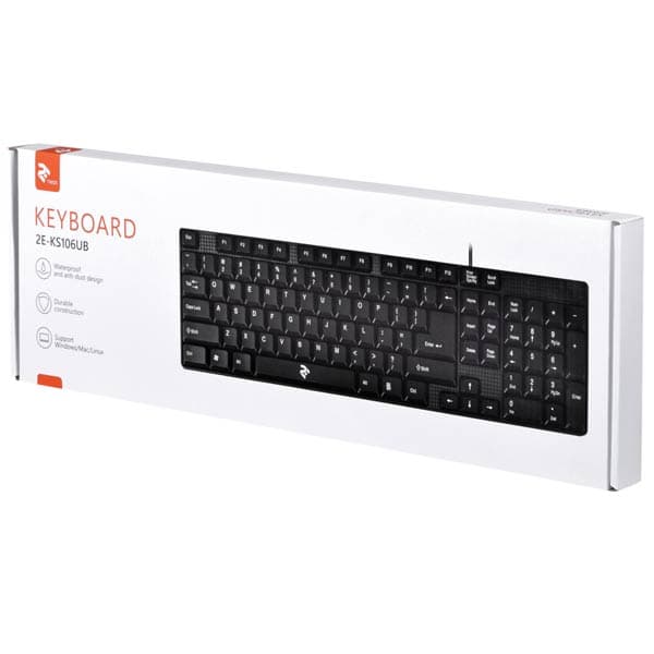 2E KS 106 USB Black Keyboard