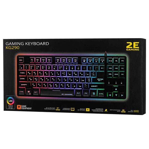 2E KG290 Gaming Keyboard LED Black