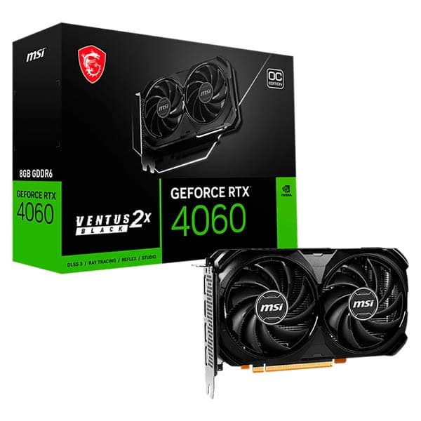 MSI GeForce RTX™ 4060 8GB VENTUS 2X OC Black