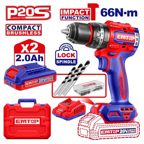 Compact Brushless Cordless Impact Drill ECIDL20668