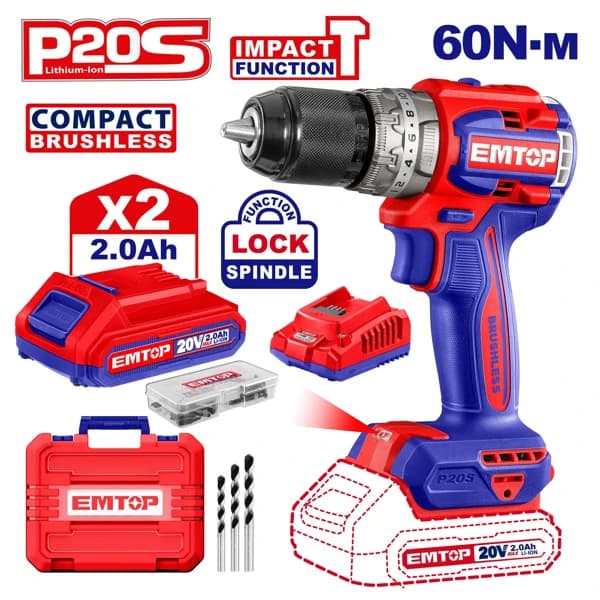 Compact Brushless Cordless Impact Drill ECIDL20602