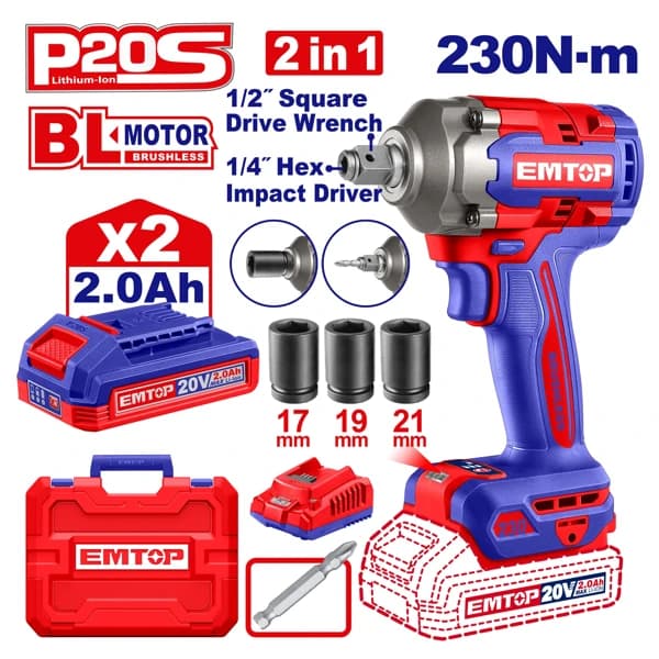 Cordless impact driver&wrench ECIWL20236