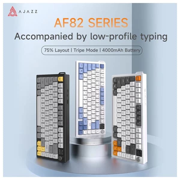 Ajazz AF82 Light Blue and White Keyboard məhsul şəkli