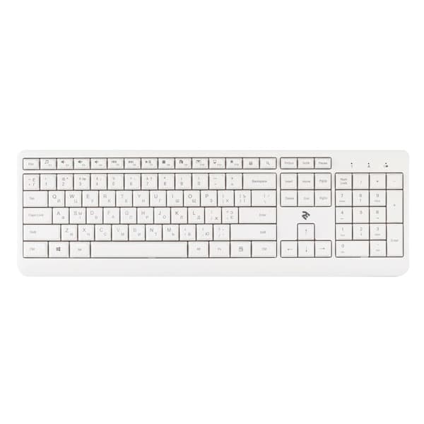 2E KS220 Wireless White Keyboard