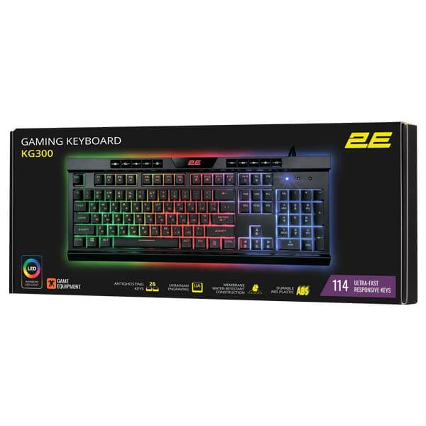 2E KG300 Gaming Keyboard LED Black