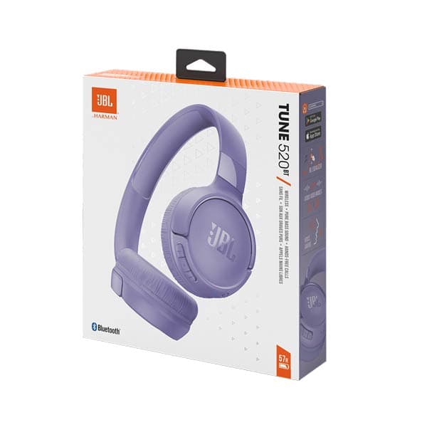 JBL T520BT Wireless Purple Headphones