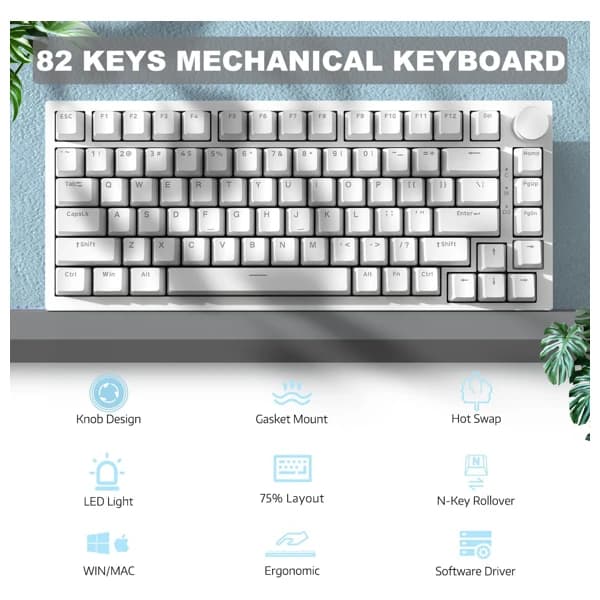 Ajazz AK820 White  məhsul şəkli