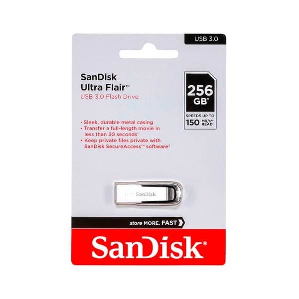 SanDisk Ultra Flair USB 3.0 256GB Flash Drive