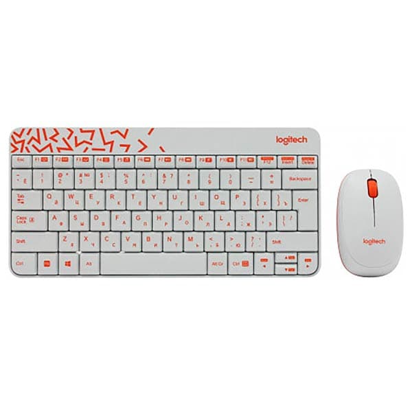 Logitech Wireless Combo MK240 EMEA Ru White VIVID Red 920-008212