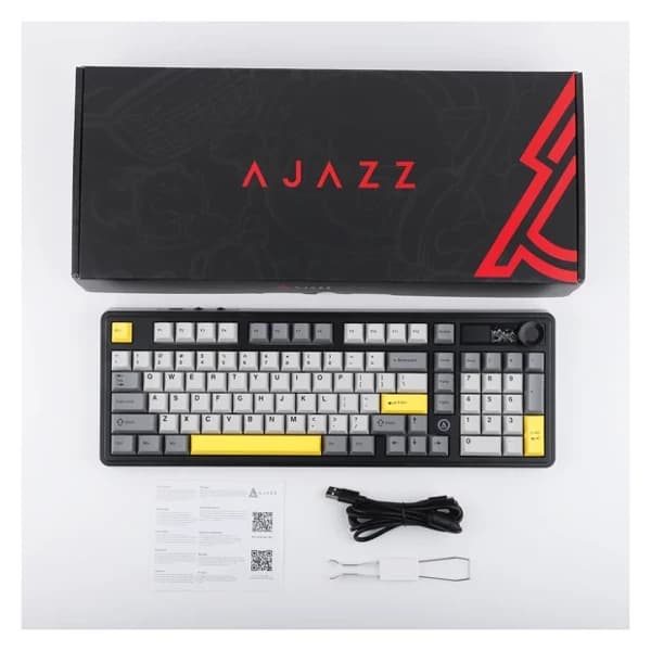 Ajazz AK980 V2 Black-Gray-Yellow məhsul şəkli