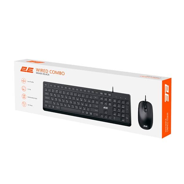 2E Combo MK405 USB EN/UK/RU Black Keyboard and Mouse 2E-MK405UBK
