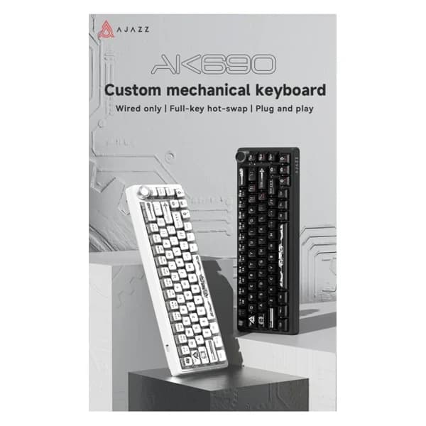 Ajazz AK690 White Keyboard məhsul şəkli
