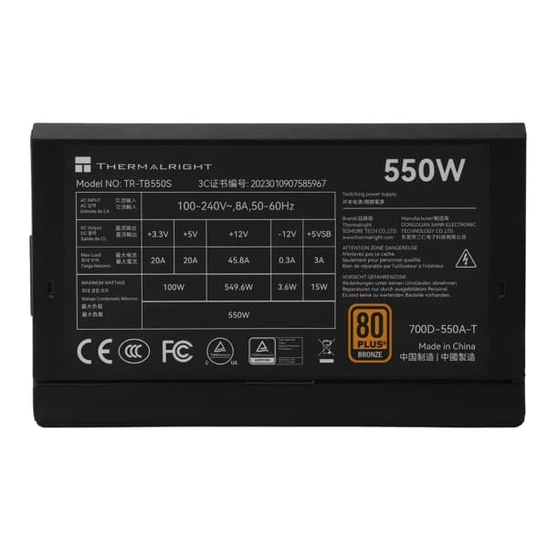 Thermalright TR-TB550S 550W 80 Plus Bronze Power Supply məhsul şəkli