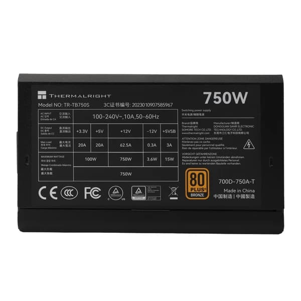 Thermalright TR-TB750S 750W 80 Plus Bronze Power Supply məhsul şəkli