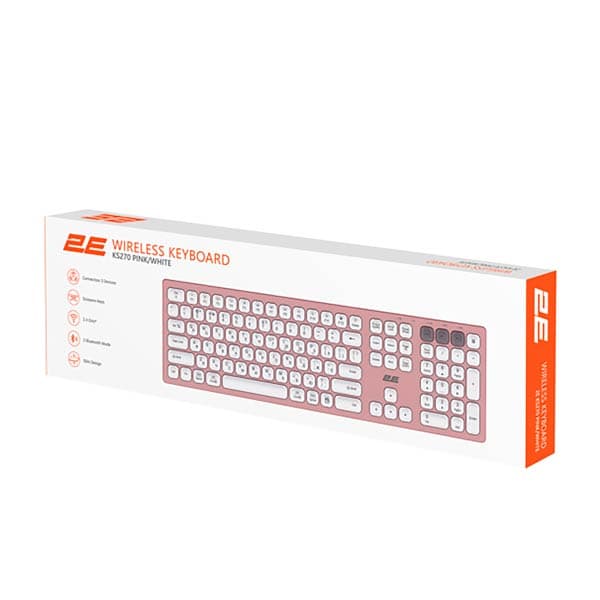 2E Keyboard Membrane KS270 WL BT EN/UK Pink White 2E-KS270WBPN_UA