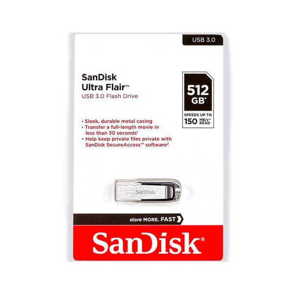 SanDisk Ultra Flair USB 3.0 512GB Flash Drive