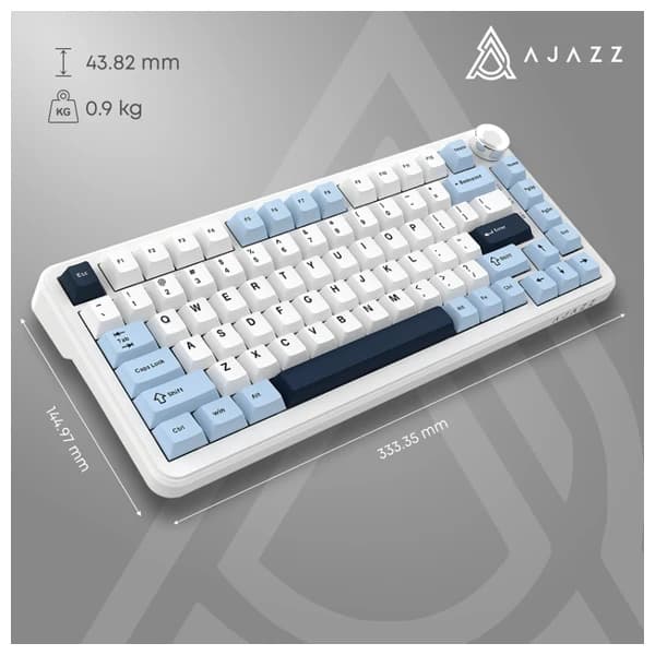 Ajazz AK820 MAX PLUS Blue - White - Dark Blue məhsul şəkli