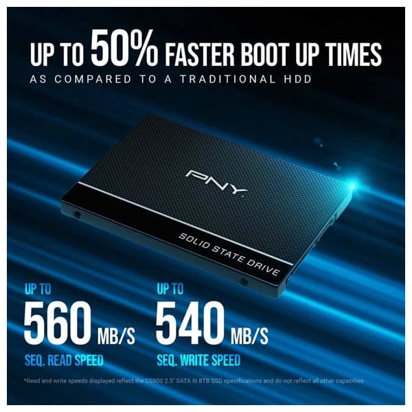 PNY CS900 2.5'' SATA III 500GB SSD məhsul şəkli