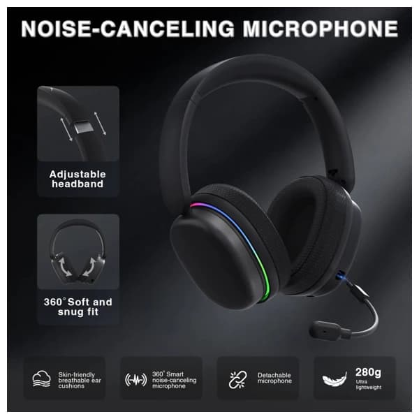 AULA G7Pro Black Tri-Mode Wireless Gaming Headset məhsul şəkli