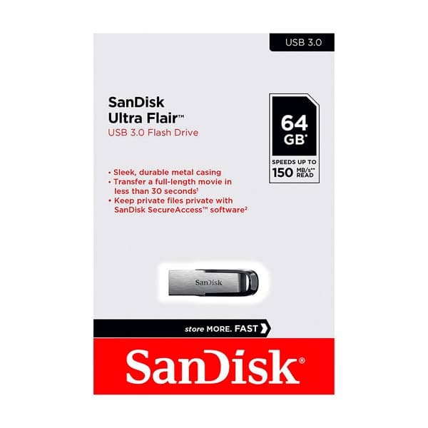 SanDisk Ultra Flair USB 3.0 64GB Flash Drive